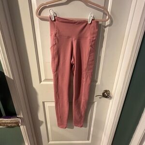 Pink High-Waisted Leggings